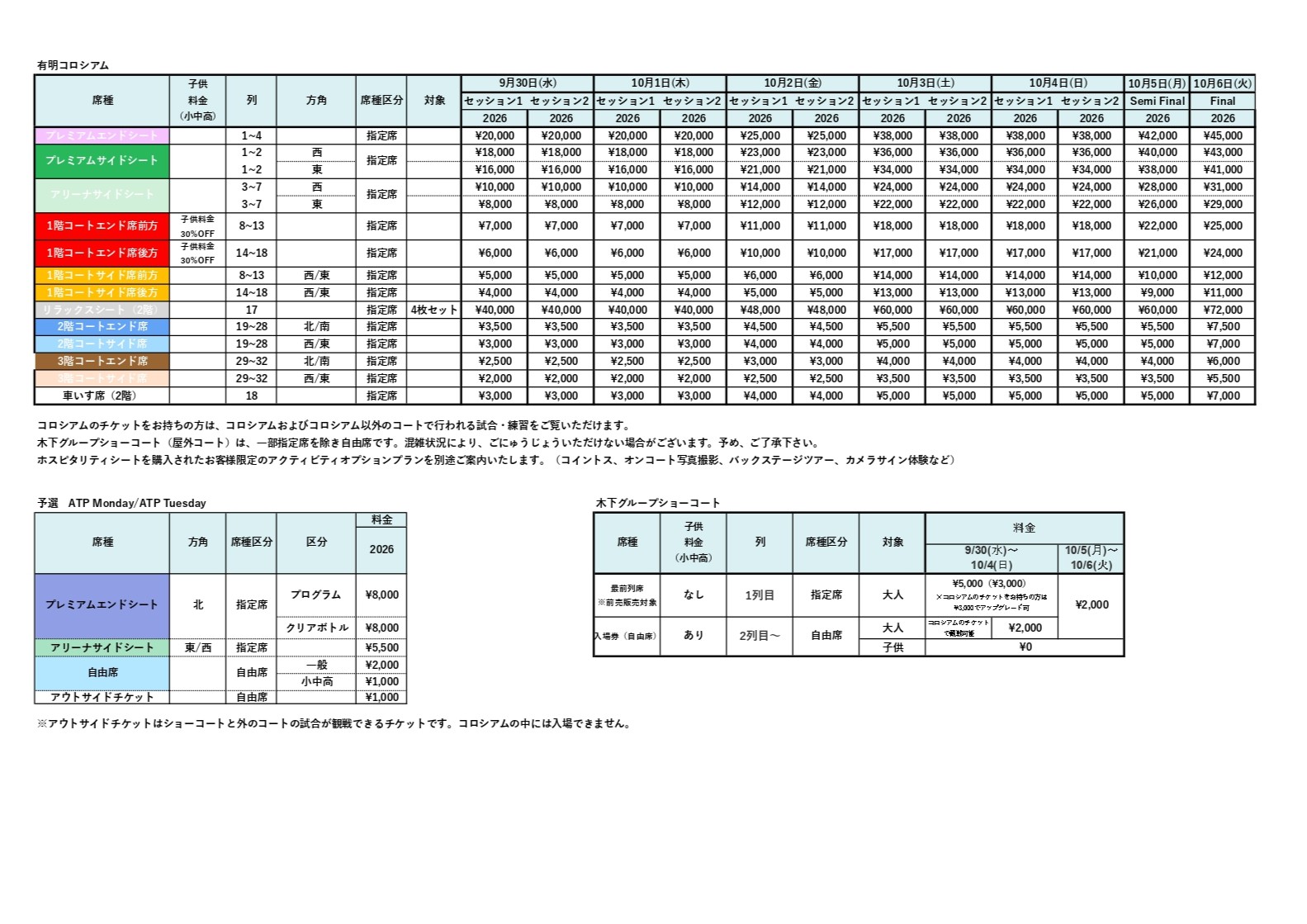 Price List